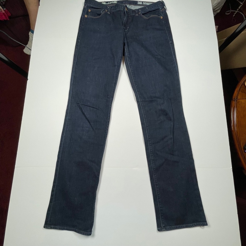 Madewell Rail Straight Jeans Mens‎ 30x34 Dark Wash Indigo Denim Pants - Picture 7 of 9